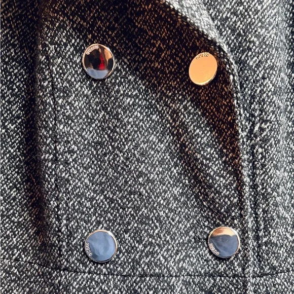 Guess Women's XS Black Double-Breasted Coat - Picture 5 of 7